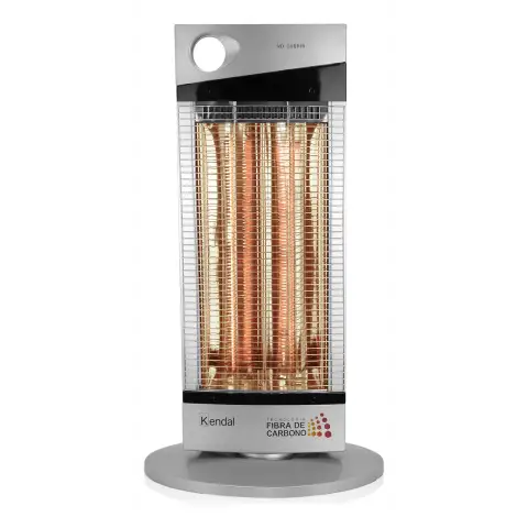 Estufa Eléctrica Fibra De Carbono Kendal Nsb 120k5 Silver Color Plateado